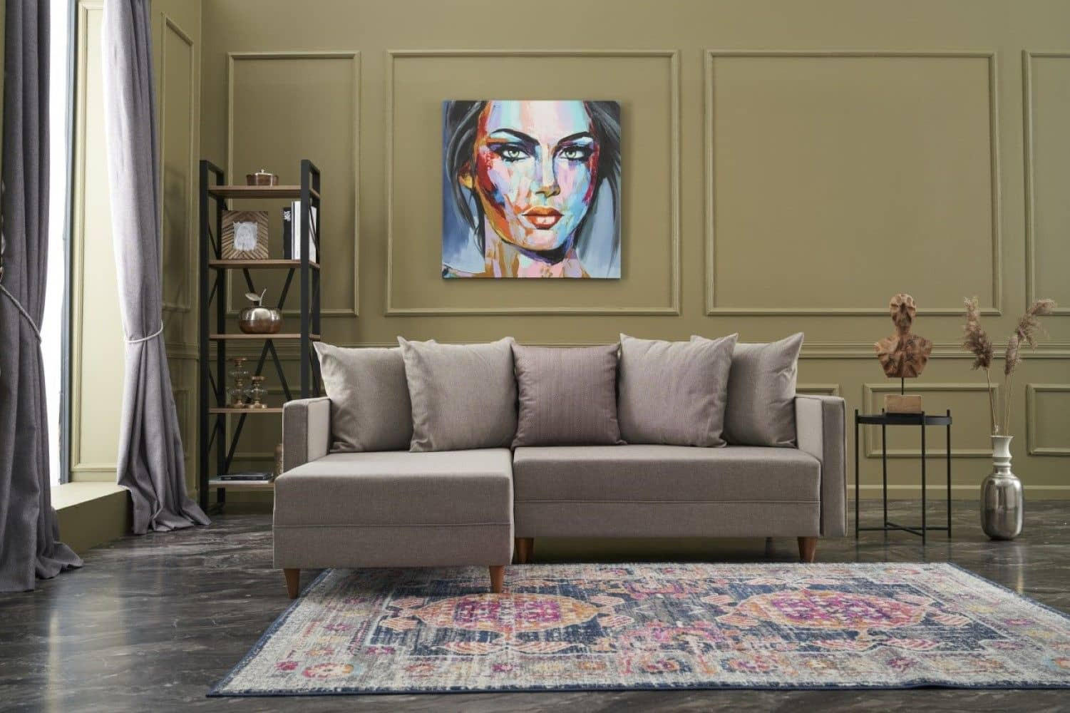 ECKSOFA mit Schlaffunktion, 215 cm Gesamtbreite - Beige/Creme, Holz/Buchenholz (215/150cm) - myHomelando