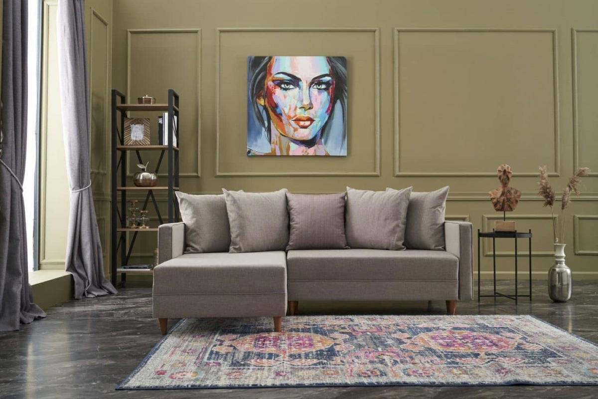 ECKSOFA mit Schlaffunktion, 215 cm Gesamtbreite - Beige/Creme, Holz/Buchenholz (215/150cm) - myHomelando