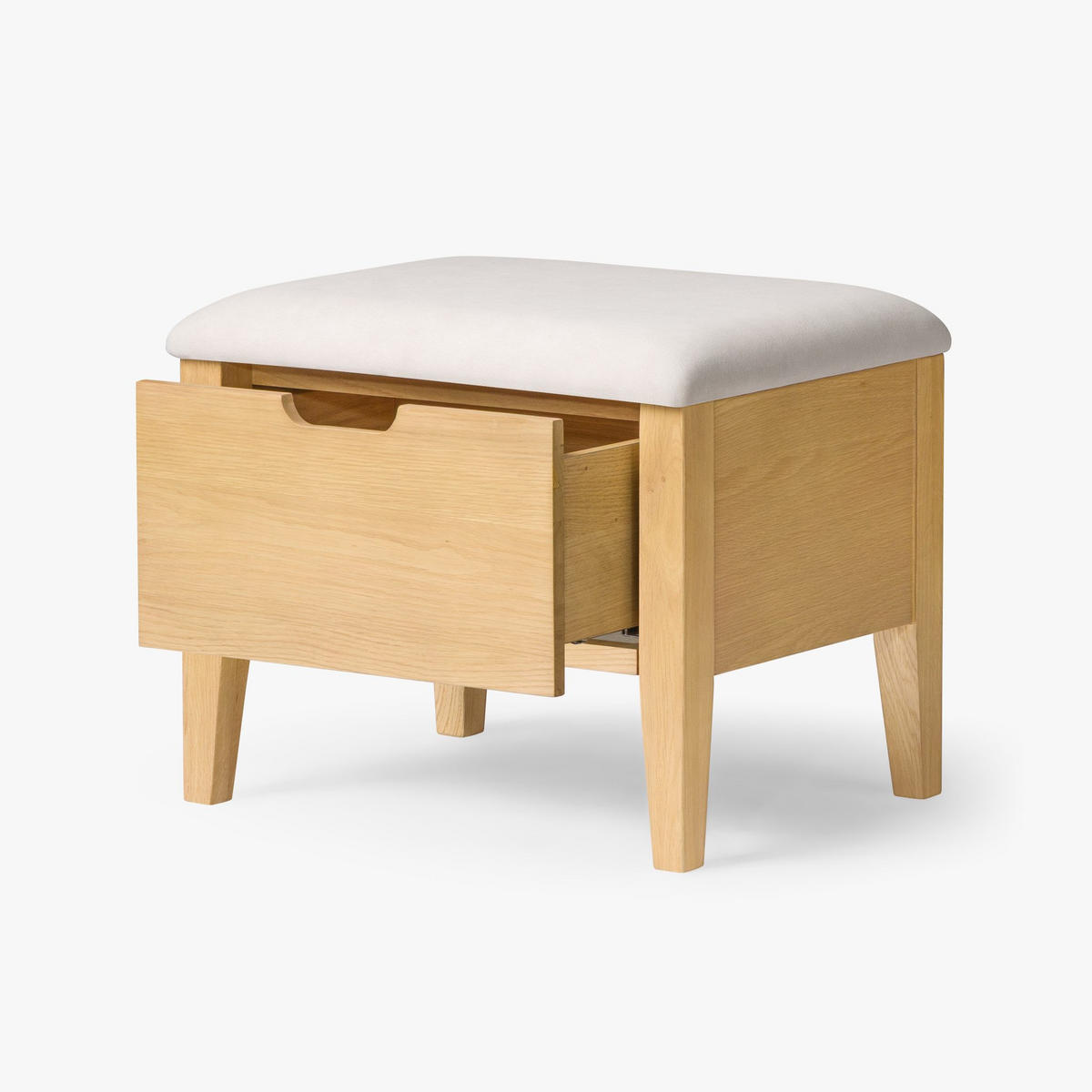 BANK Oslo 55 cm - Beige, Holz (55/45/43cm) - WOODEK