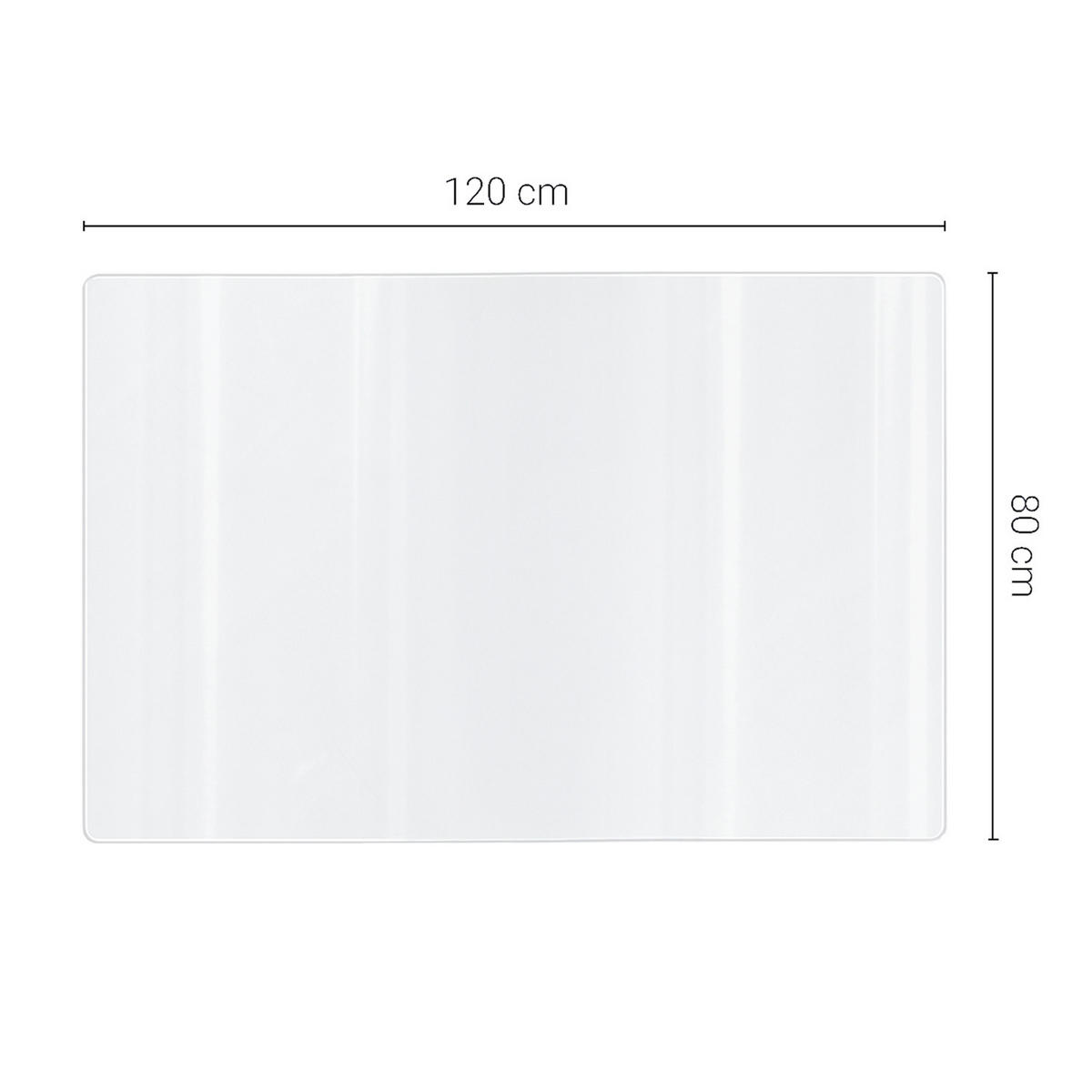 SCHUTZUNTERLAGE 120 x 80 cm – Transparente – Schutzmatte - Transparent, Kunststoff (0.2/80/120cm) - TULUP