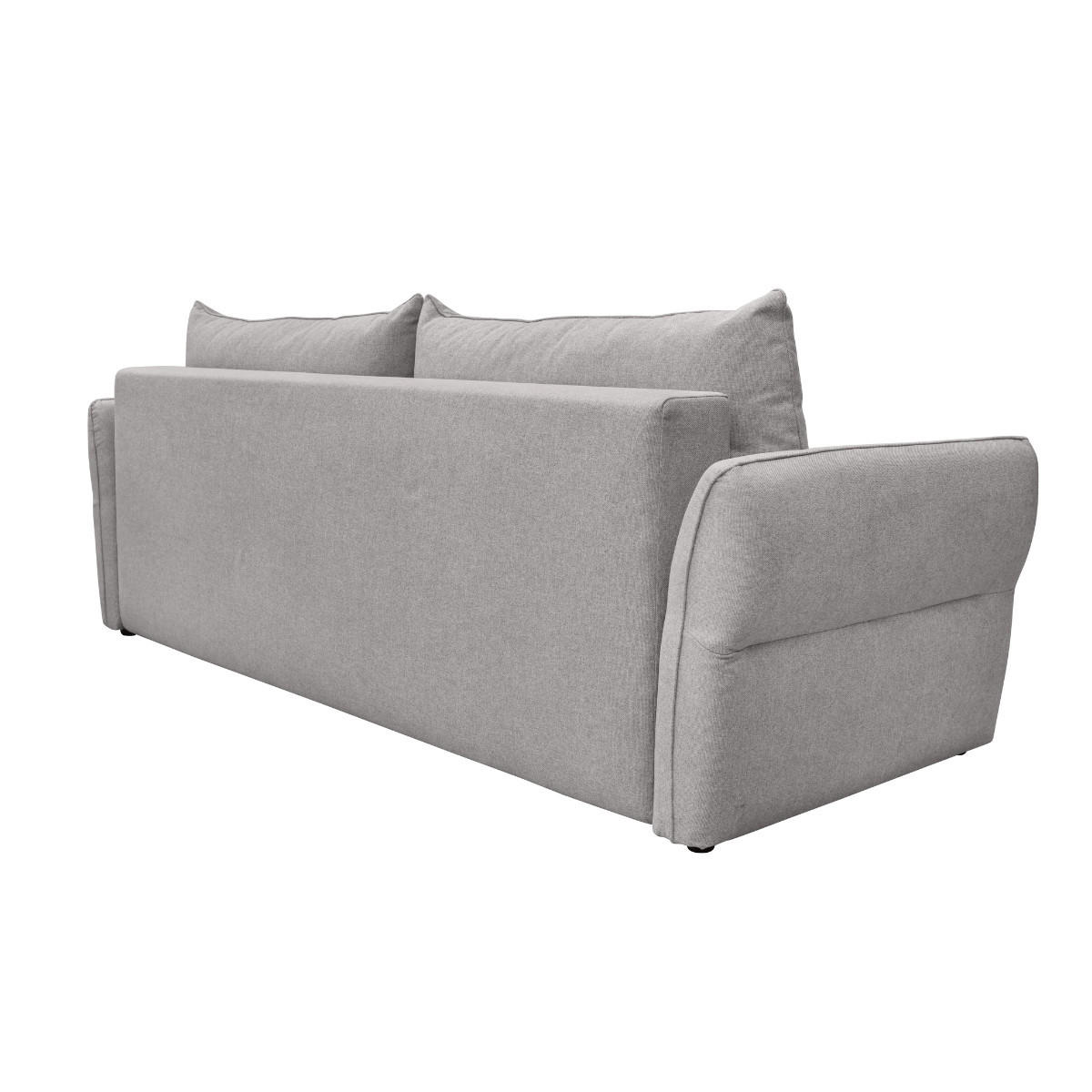 SCHLAFSOFA 3-sitzer aus stoff - lagos 238/96/90 cm - Grau, Textil (96/90/238cm) - Calicosy