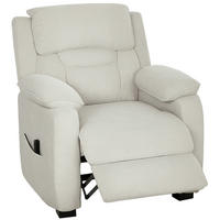 SAMT-SESSEL,150° verstellbar Fußstütze Fernbedienung Seitentasche,beige - Beige, Textil (90/103/96cm) - Vallsero
