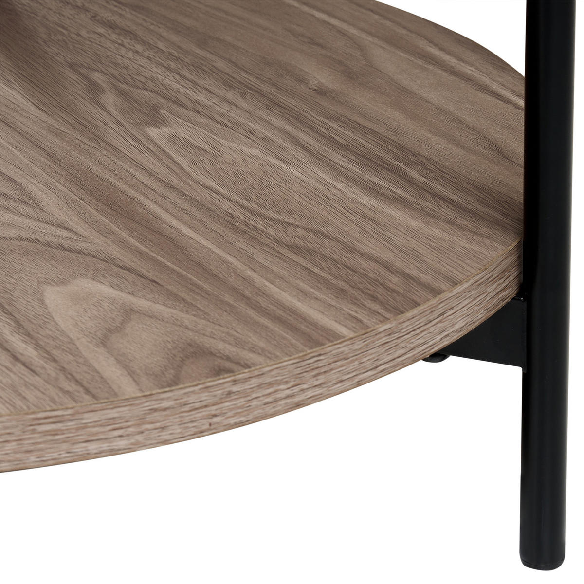 SIDOBORD mörkbrunt Lander - Brun, Träbaserade material (49/49/54cm) - Beliani