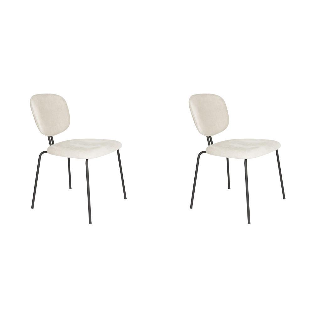 ESSZIMMERSTUHL Bouton - Beige - 59/50/78 cm - 2er-Set - Beige, Textil (50/78/59cm) - Novel