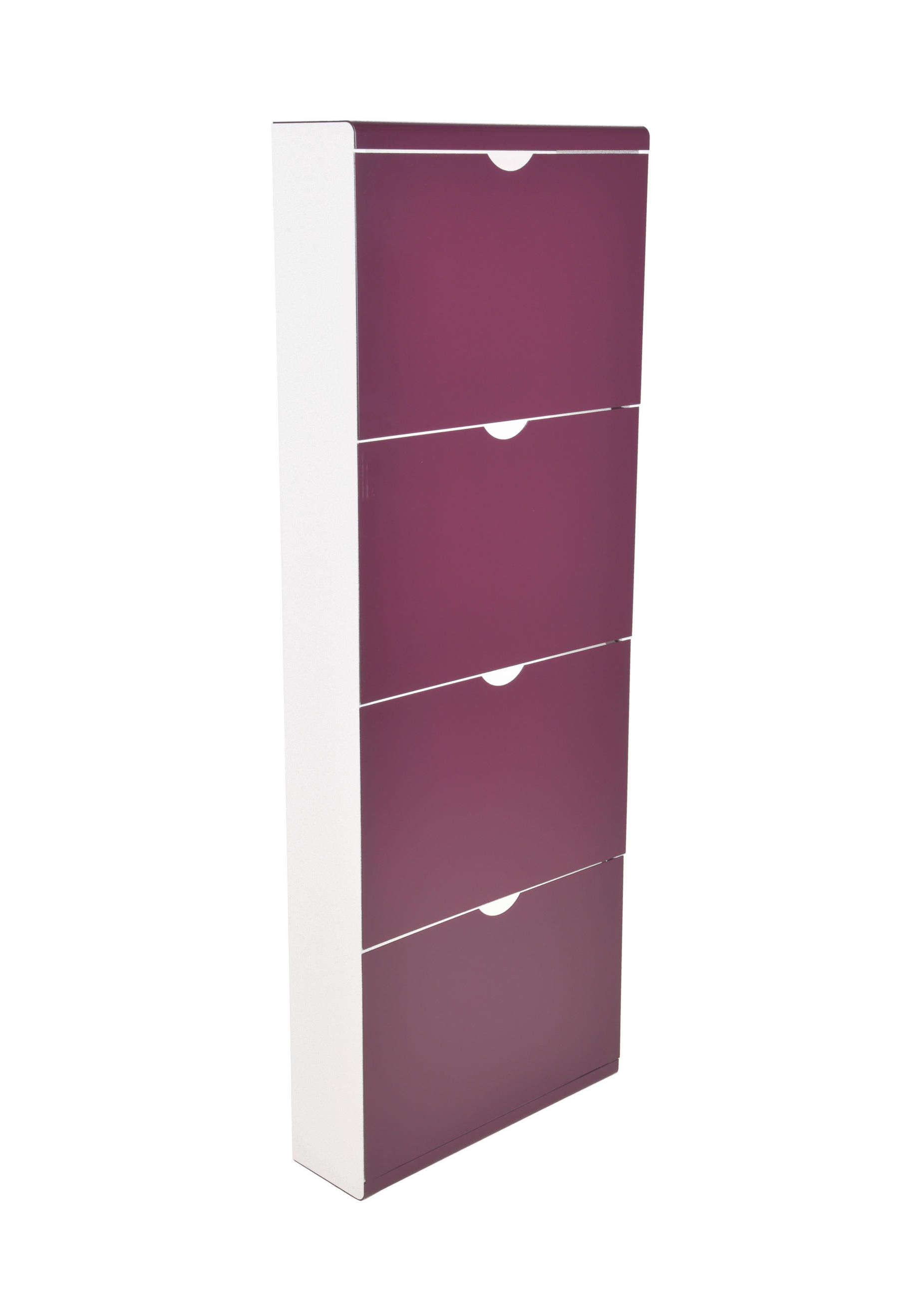 SCHUHKIPPER Eddi 4 Kippladen Holz Violett 138x51x16cm - Violett, Holz (51/138/16cm) - DELUKE