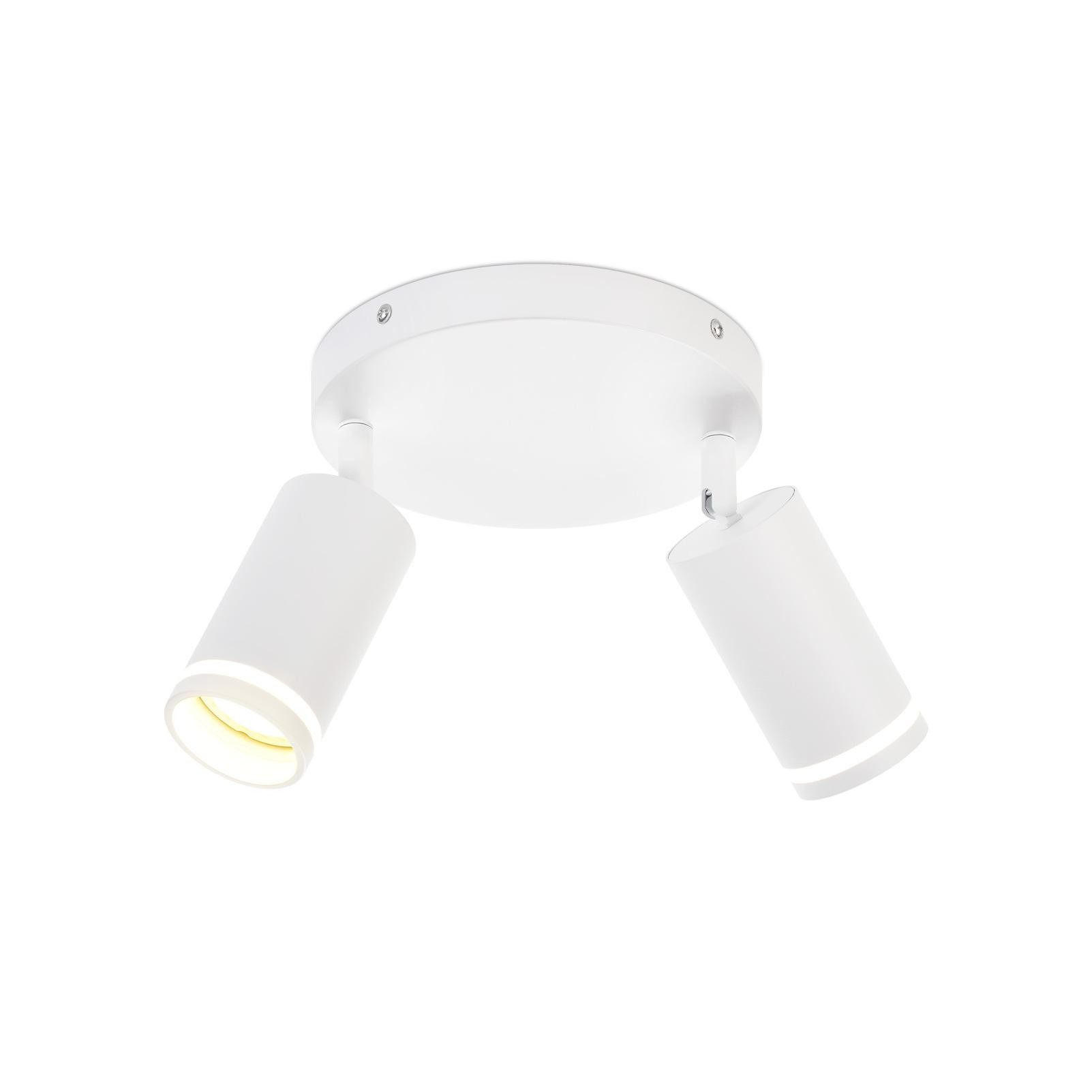 STRAHLER Heilbronn 2-flammig 20/20/17 cm - Weiß, Metall (20/20/17cm) - Nettlife