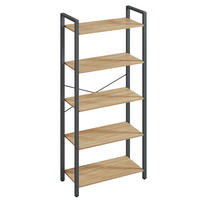 BÜCHERREGAL Sonoma Schwarz 66x30 cm LLS061B11 Stabilität - Schwarz, Metall (66/153/30cm)
