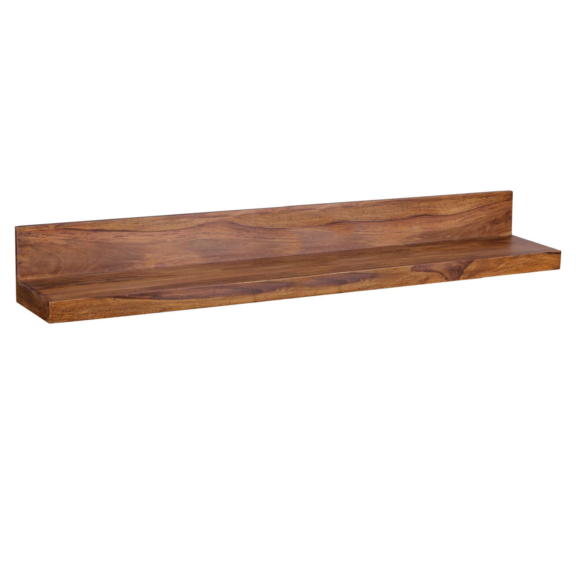HÄNGEREGAL NOLA Wandboard Sheesham - Sheeshamfarben, Holz (140/17/24cm) - tinkaro