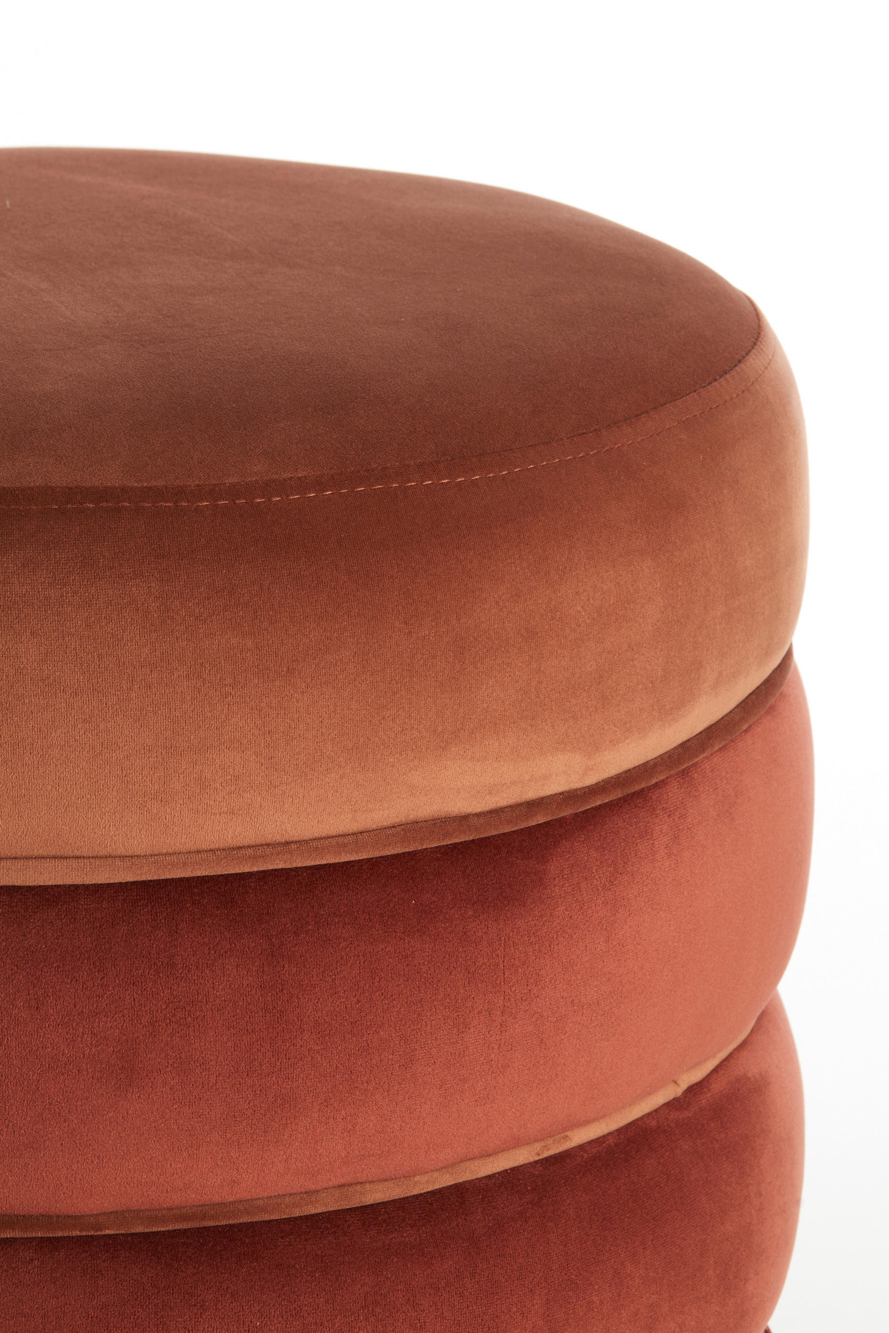 SITZPOUF Tacitu Rot Ø50/45 cm - Rot, Textil (50/45/50cm) - Light & Living
