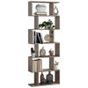 BÜCHEREGAL BASK MAX Grange Eiche 76,4/28/210 cm - Eichefarben, Holzwerkstoff (76.4/210/28cm) - Matkam Möbel