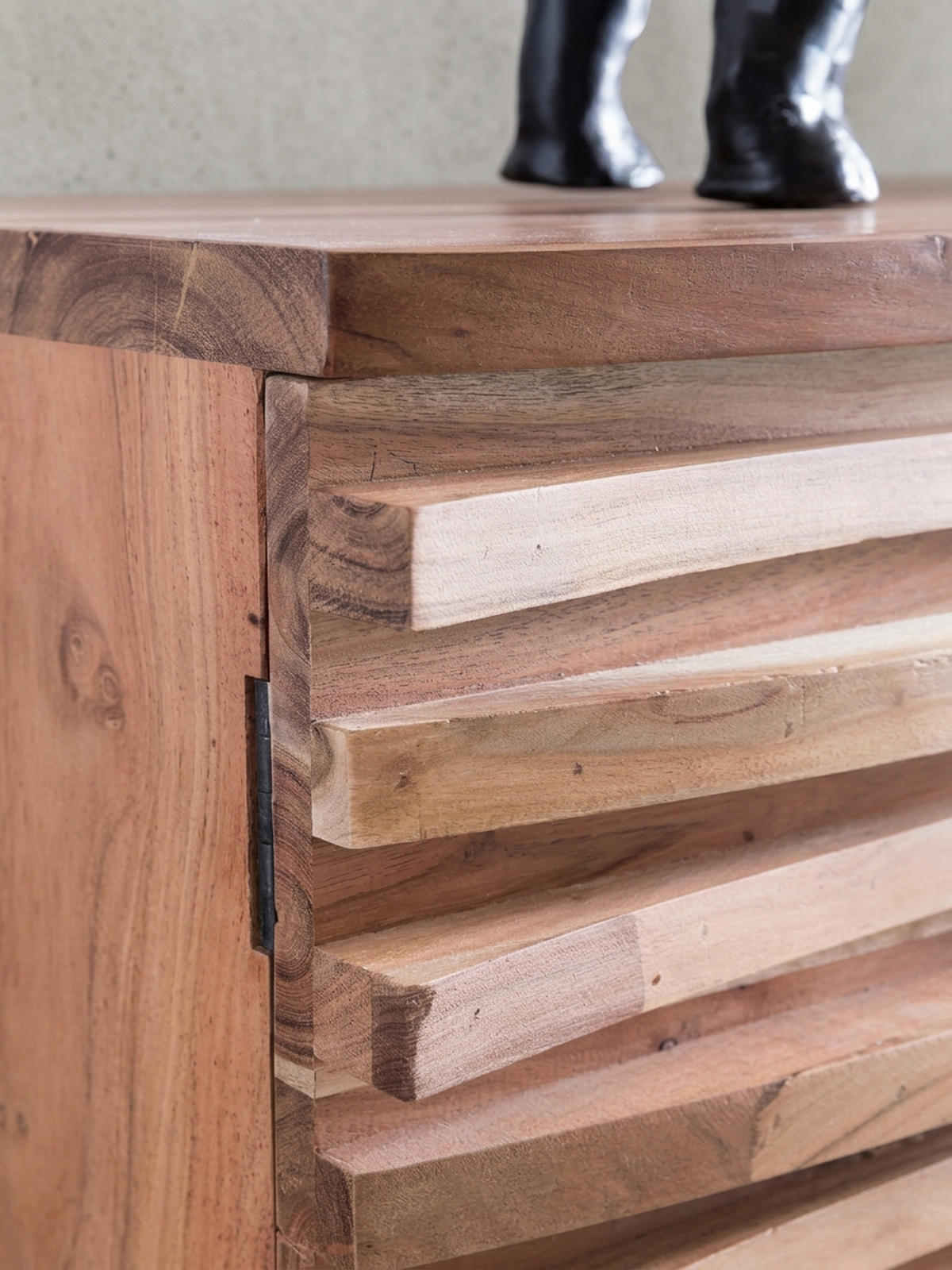 SIDEBOARD – Akazie Massivholz, 160x75x43 cm, mit Baumkante, Landhausstil - Braun, Akazienholz/Holz (160/75/43cm) - KADIMA DESIGN