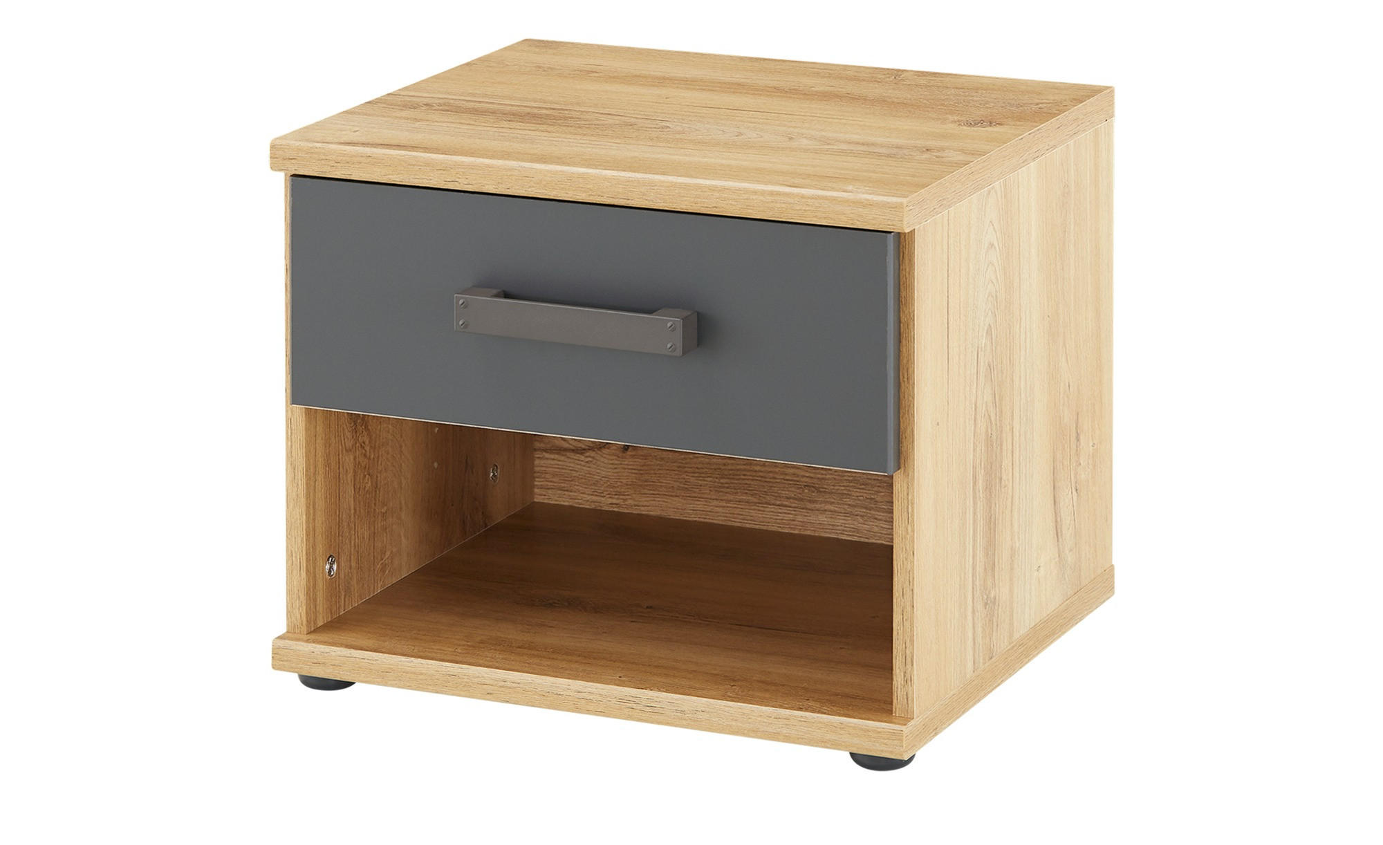 NACHTTISCH Liverpool in Plankeneiche und Graphit - Braun, Holzwerkstoff (80/200/120cm)