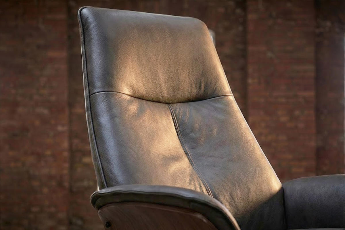 RELAXSESSEL FERREIRA Anthrazit Lederfaserstoff Relaxfunktion - Anthrazit/Schwarz, Leder/Metall (78/106/84cm) - KAWOLA