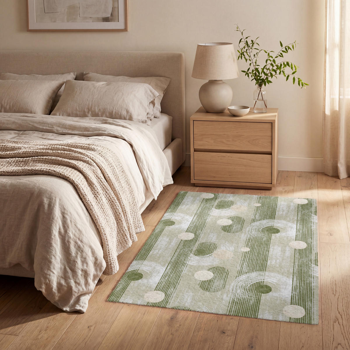 KOBERCE - Umelecké - Moderné - Zelené - 80x120 cm - olivovozelená, textil/plast (80/0.4cm) - OnlyWow