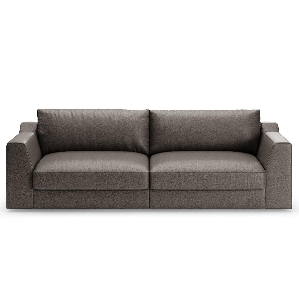 BIG-SOFA - Grau, Kunststoff/Textil (274/90/112cm) - home24