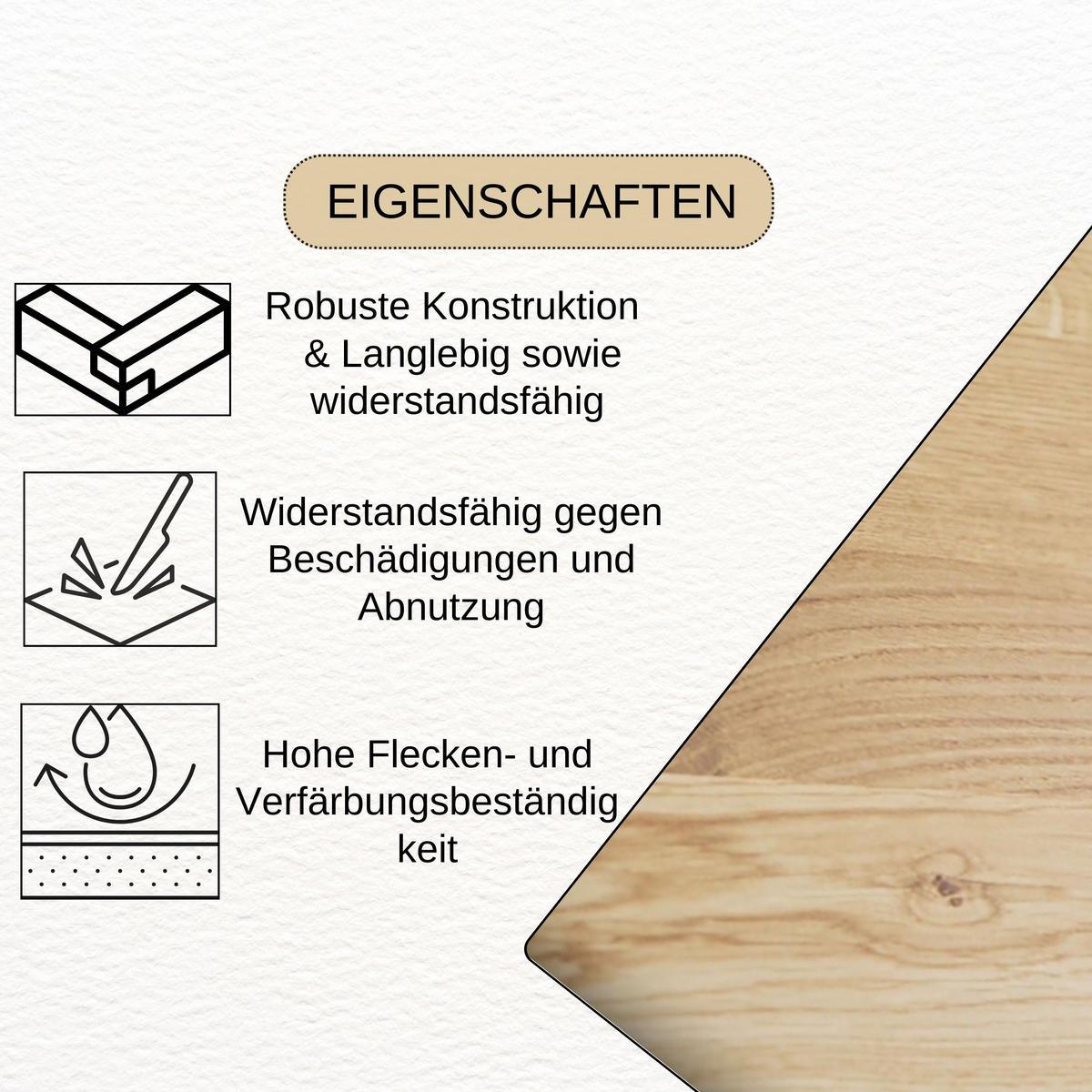 COUCHTISCH Eichenholz vollmassiv rund Naturbelassenen 50/50/45 - Naturfarben, Holz (50/50/45cm)