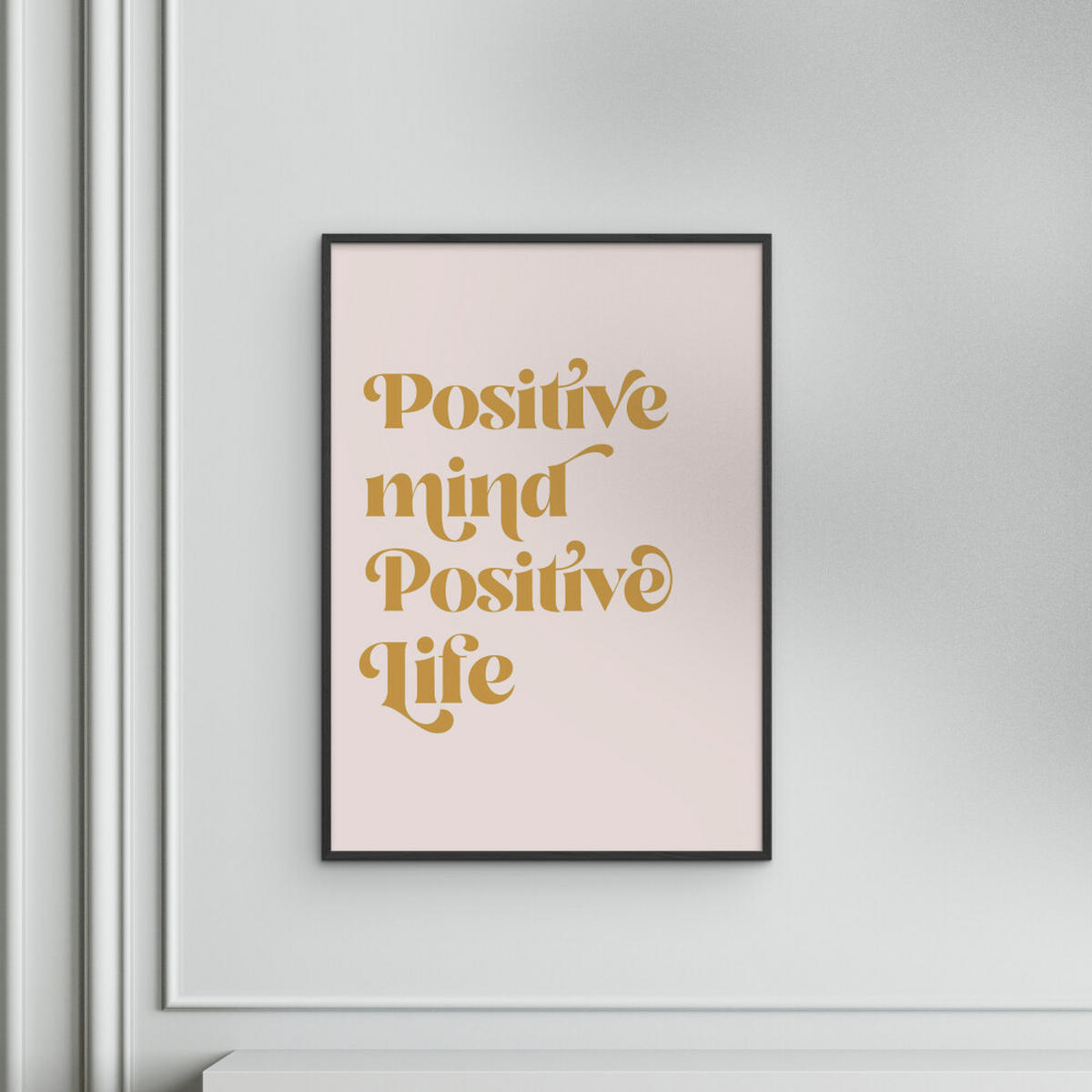 POSTER mit Rahmen KsanaKalpa - Positive - Pink/Schwarz, Holz/Papier (70/100cm) - Poster&Frame