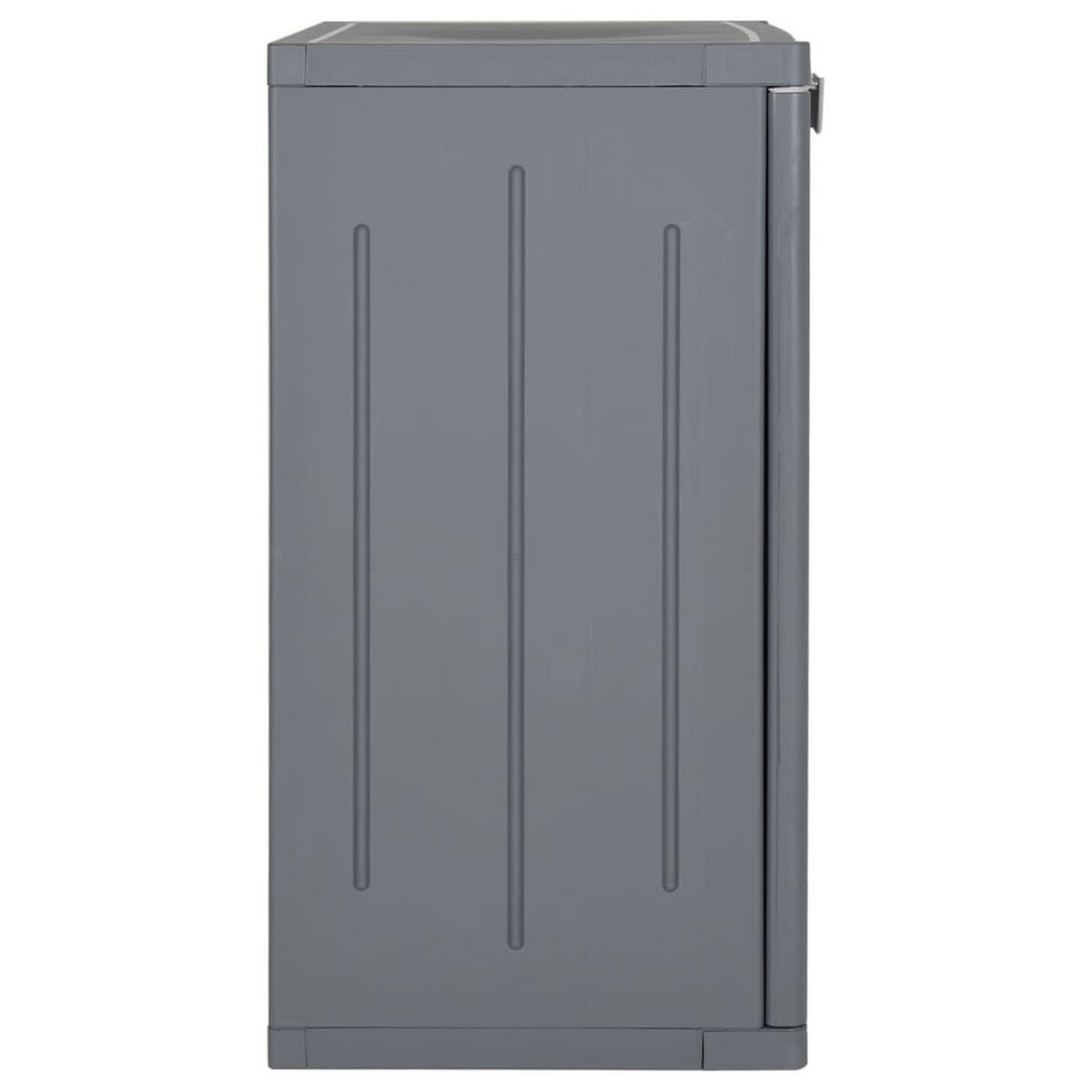 GARTENSCHRANK Grau 65/45/88 Cm Pp Rattan-Optik - Grau, Kunststoff (45/88/65cm) - vidaXL