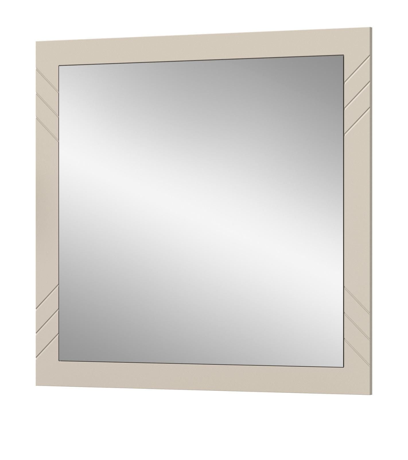 GARDEROBENSPIEGEL Sand matt 80 x 80 cm, Wandspiegel mit Rahmen - Sandfarben, Glas/Holzwerkstoff (80/80/2cm) - Inn.Furn