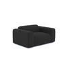 SESSEL Bouclé-Stoff Schwarz 130cm - Anthrazit, Textil (130/67/97cm) - Sia Home