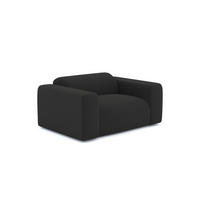 SESSEL Bouclé-Stoff Schwarz 130cm - Anthrazit, Textil (130/67/97cm) - Sia Home