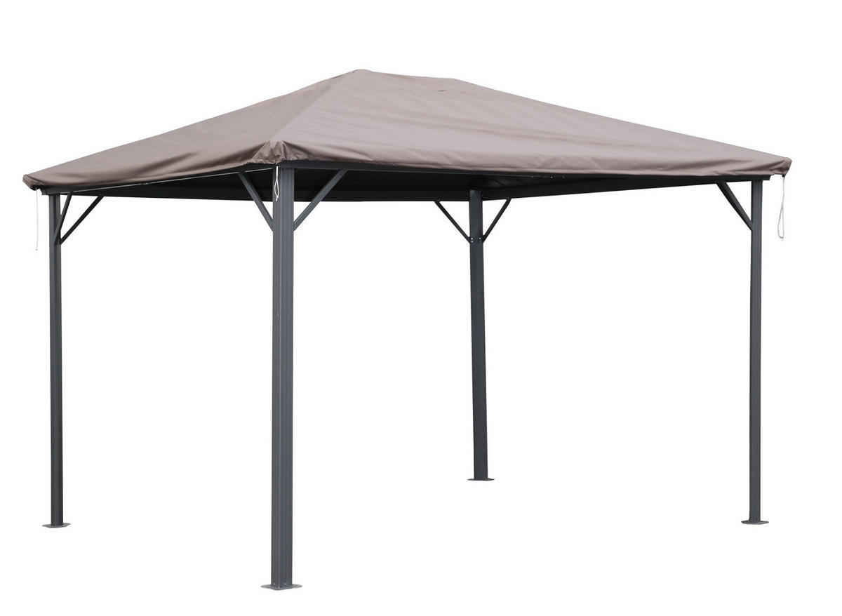 SCHUTZHAUBE 3x3,6m Hardtop Pavillon Antik Taupe - Taupe, Textil (300/1/360cm) - QUICK STAR