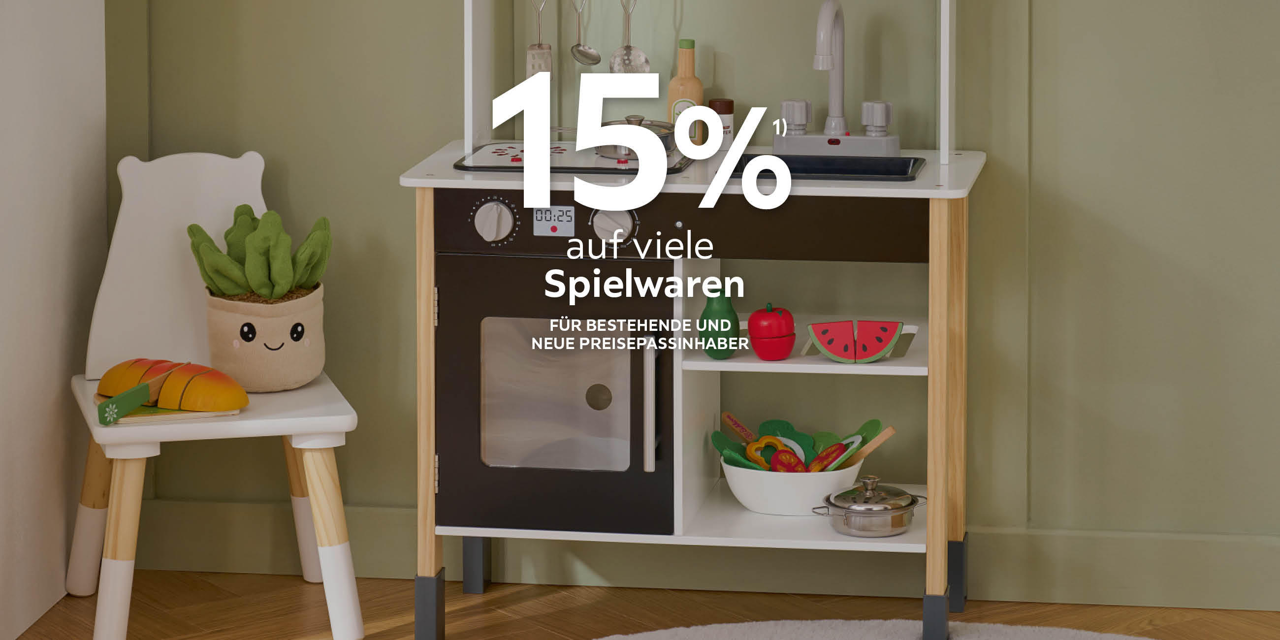 15% auf viele Spielwaren. Für bestehende und neue Preisepassinhaber.