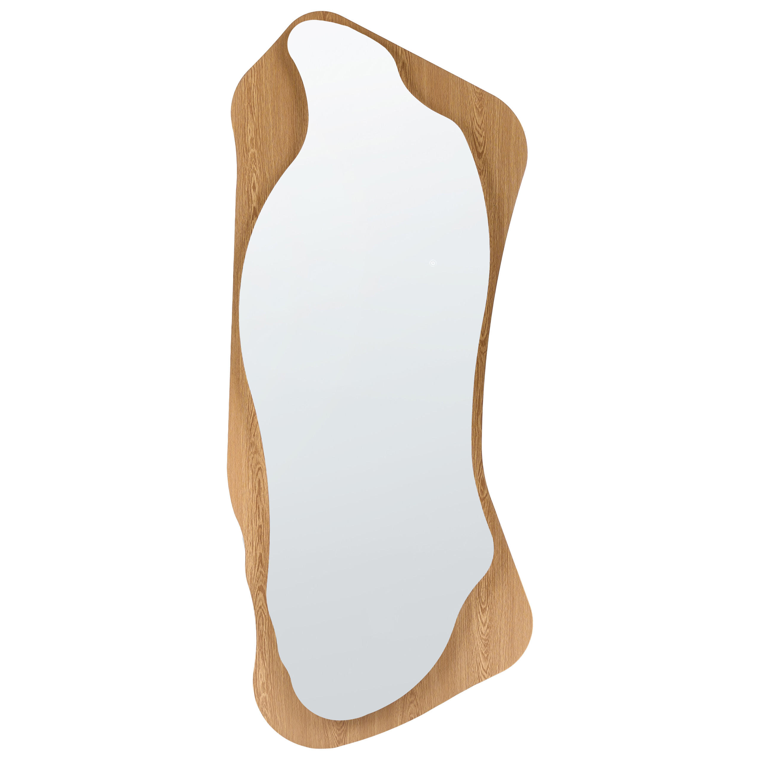 Beliani Wandspiegel Braun 58x171x3 cm
