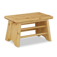 FUSSBANK - Hellbraun, Holz (33/20/21.5cm) - Relaxdays