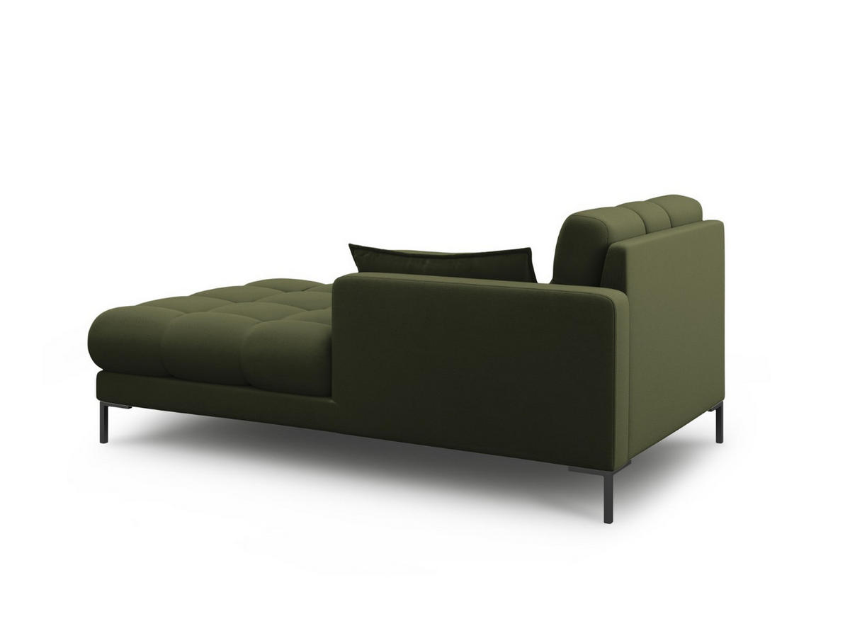 CHAISELONGUE rechts Mamaia aus strukturiertem Stoff grün - Grün, Textil (102/75/185cm) - Micadoni
