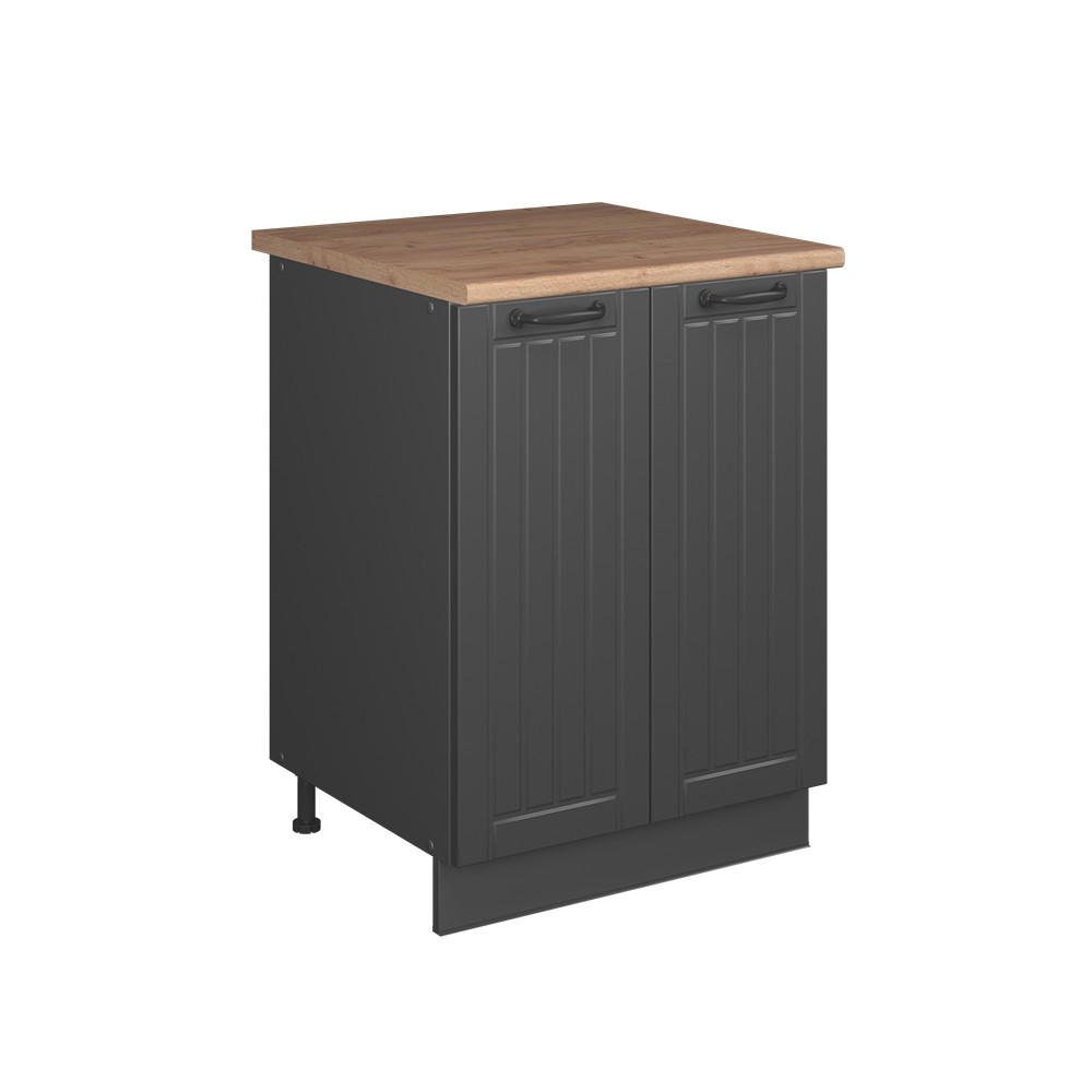 SPÜLENUNTERSCHRANK Fame-Line, Dunkelgrau/Anthrazit, 60 cm - Dunkelgrau/Anthrazit, Holzwerkstoff (60/82/60cm) - Vicco