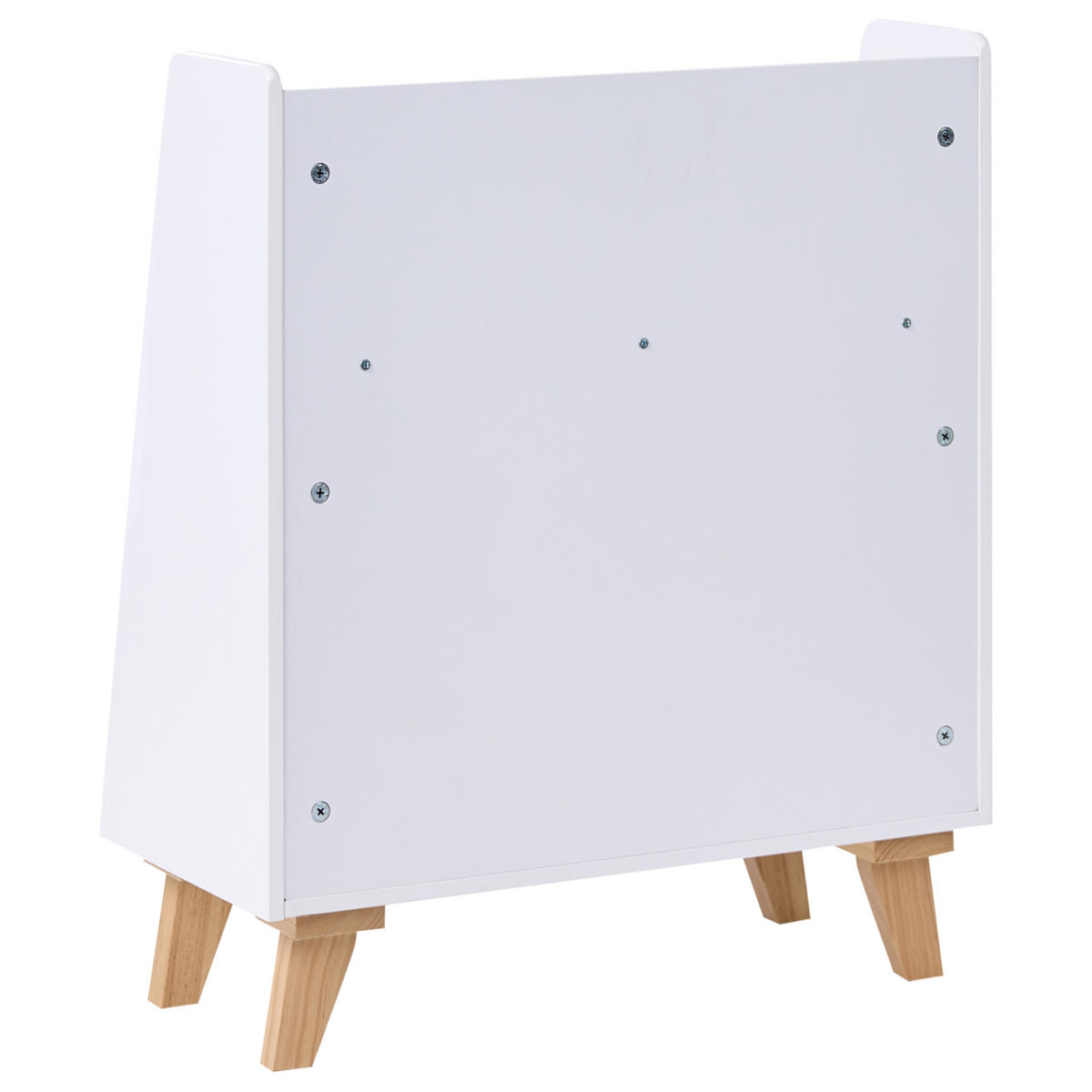 KNIHOVNA s 2 policemi 72 cm Bílá Jackit - světle hnědá, kompozitní dřevo (60/72/30cm) - Beliani