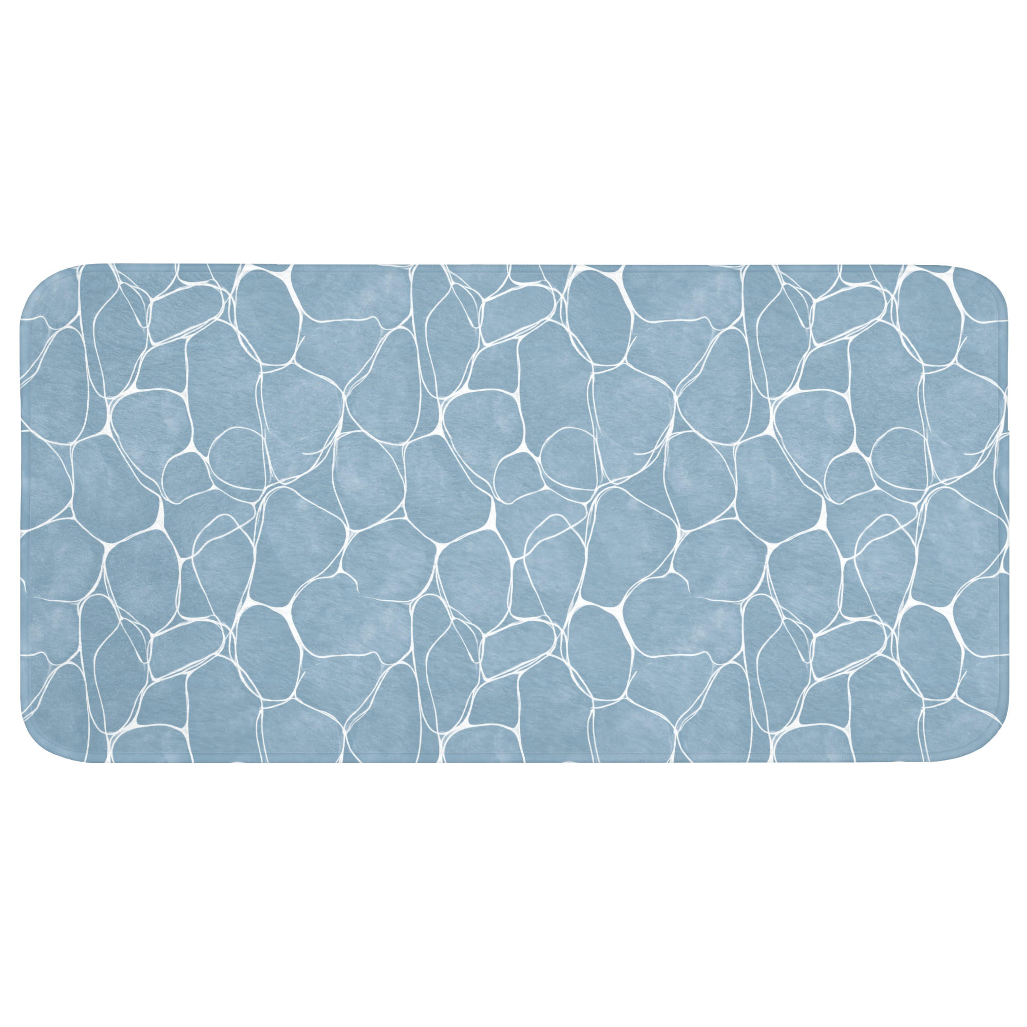 OnlyWow KOUPELNOVÁ PŘEDLOŽKA Organic - vzor - modrá 120x60 cm
