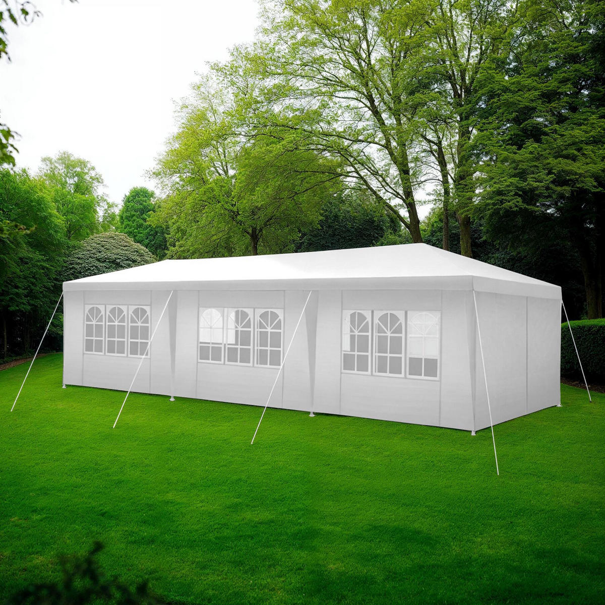 PAVILLON Miramas,wasserdicht,weiß - Weiß, Kunststoff (300/250/900cm) - tectake