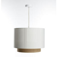 HÄNGELEUCHTE Weiß 50/106 cm - Weiß/Braun, Kunststoff (36/0.6/106cm) - ONZENO