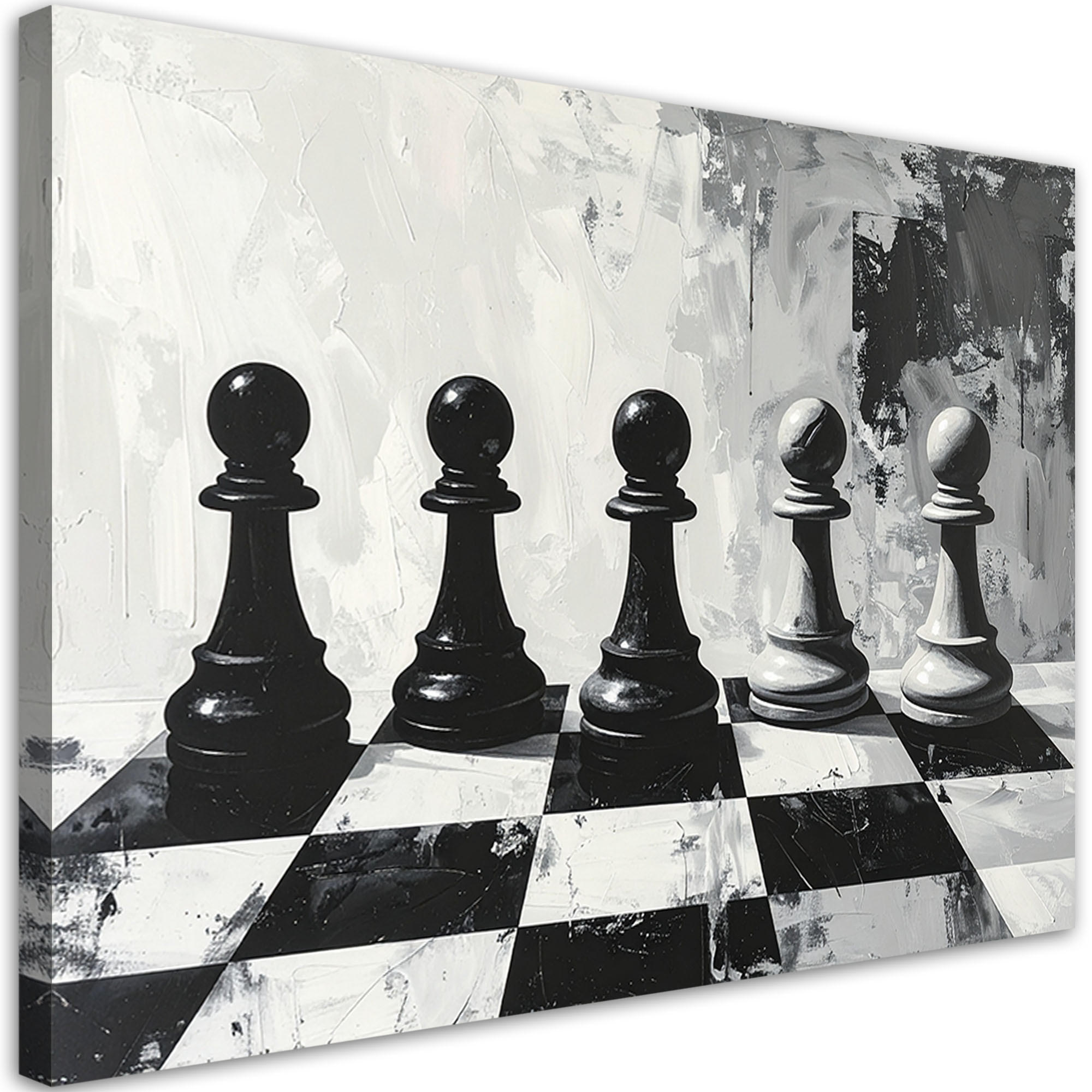 Feeby Leinwandbild Schwarz 60x40 cm