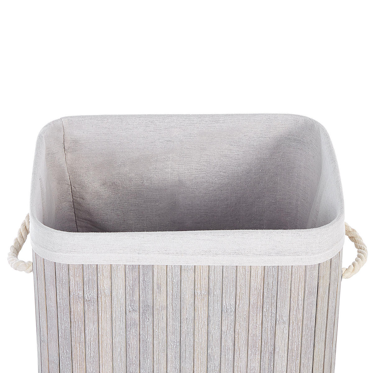 KORB Grau Komari - Weiß/Grau, Holz (40/60/30cm) - Beliani
