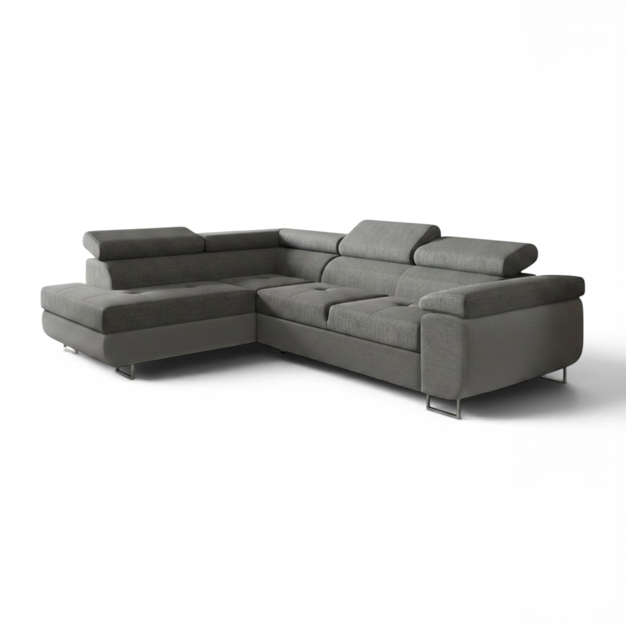 Fun Möbel Ecksofa Dunkelgrau 275x202 cm