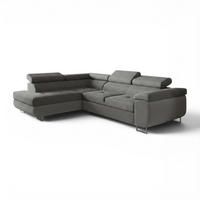 ECKSOFA Jade Mit Schlaffunktion - Dunkelgrau, Holzwerkstoff/Textil (202/275cm) - Fun Möbel