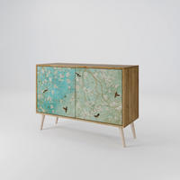 SIDEBOARD BLOOMING CHARM, Eicheneffekt, 111x42x77,5 cm, 2 Türen - Eichefarben/Buchefarben, Holzwerkstoff/Buchenholz (111/77.5/42cm) - SpaceRebels