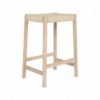 BARHOCKER 1 Stück in Rattan / Eiche Eiche bianco - Honigeiche/Eichefarben, Holz/Papier (44/66/37cm) - Furnhouse