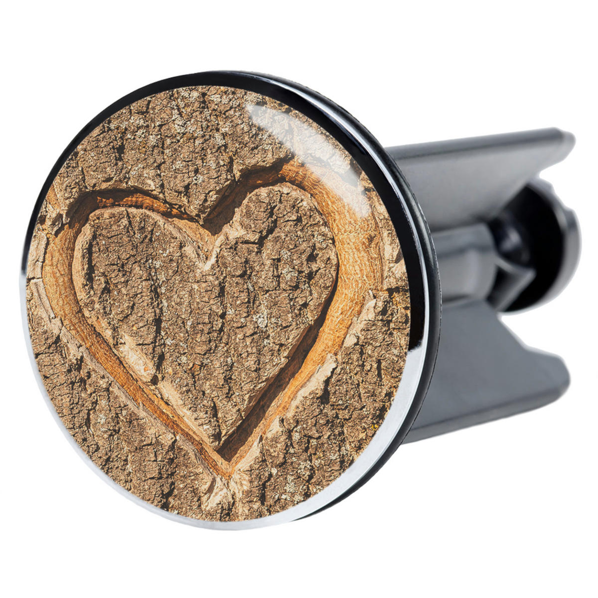 WASCHBECKENSTÖPSEL True Love - Braun, Kunststoff/Metall (4/7/7cm) - Sanilo