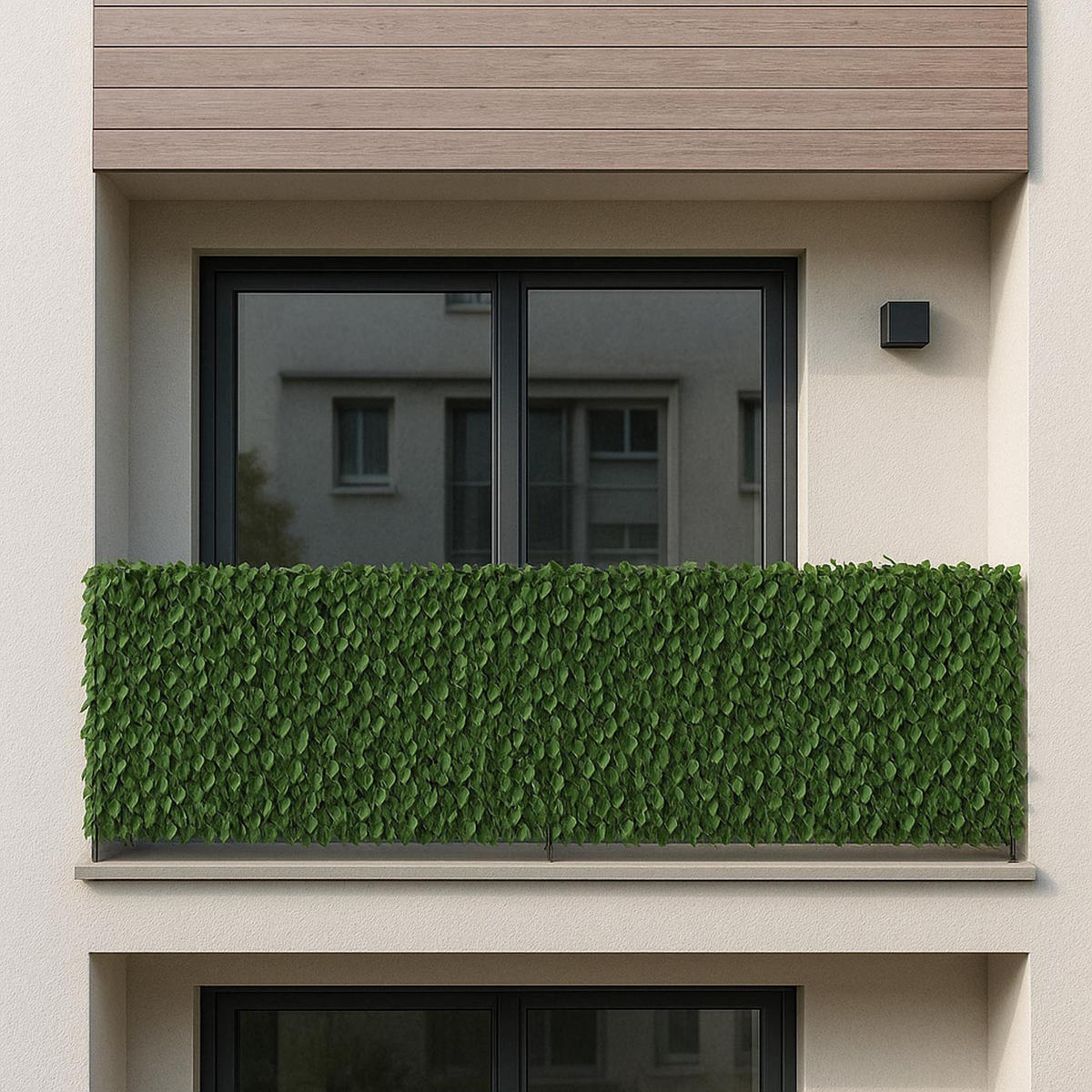 ZÁSTĚNA NA BALKON Zelená - zelená barva, plast (300/150cm) - MCW