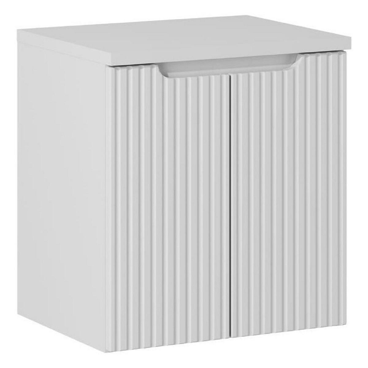 WASCHTISCHUNTERSCHRANK 50 cm 2 Teile - Nova White N BM102 in Weiß/Matt - Weiß, Holz (50/57/40cm)