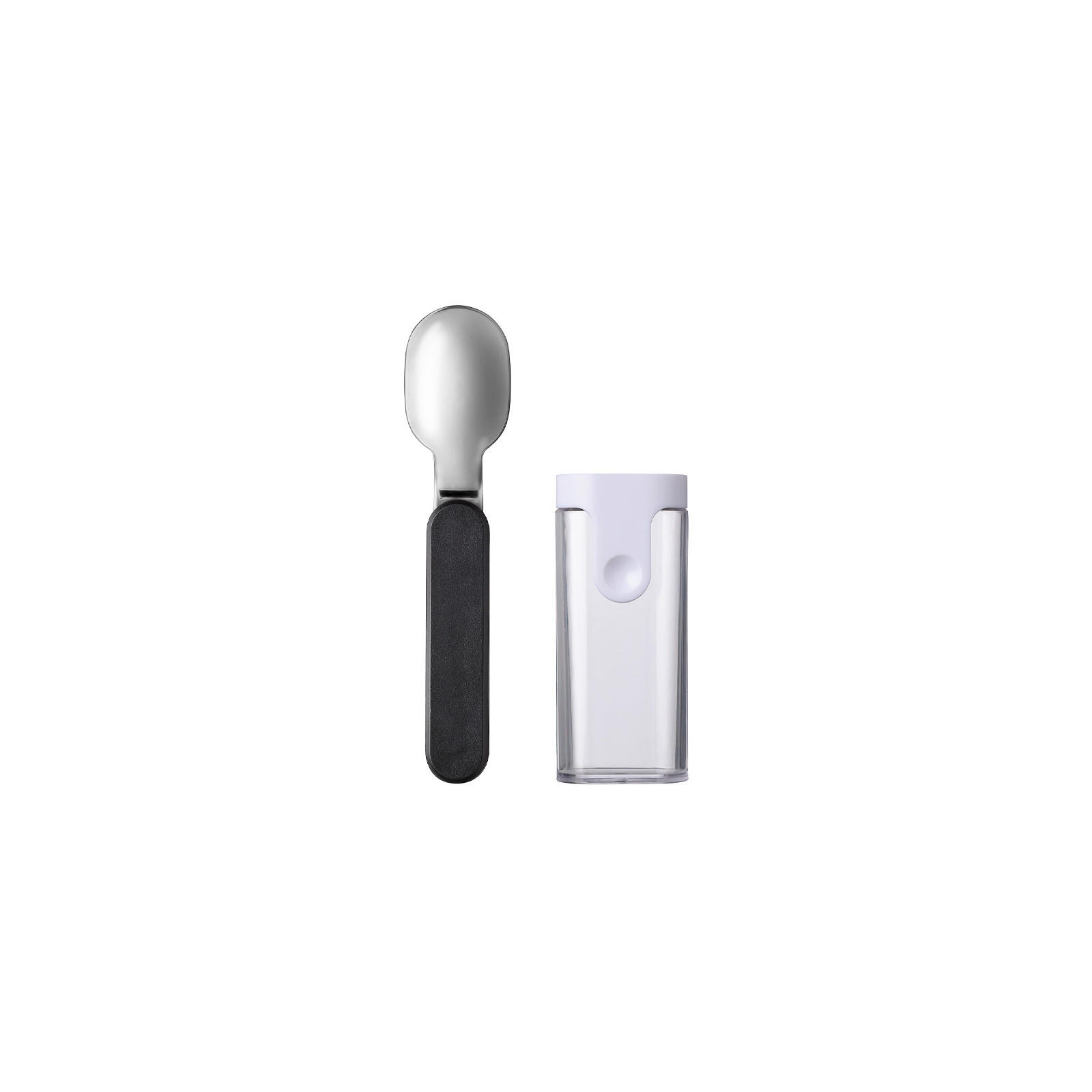 FALTBARER LÖFFEL Ellipse Nordic Black - Schwarz, Kunststoff/Metall - Mepal