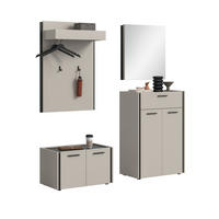 GARDEROBEN-SET Emil Kaschmir 165/40/190 cm - Beige, Holzwerkstoff (165/190/40cm) - Xonox