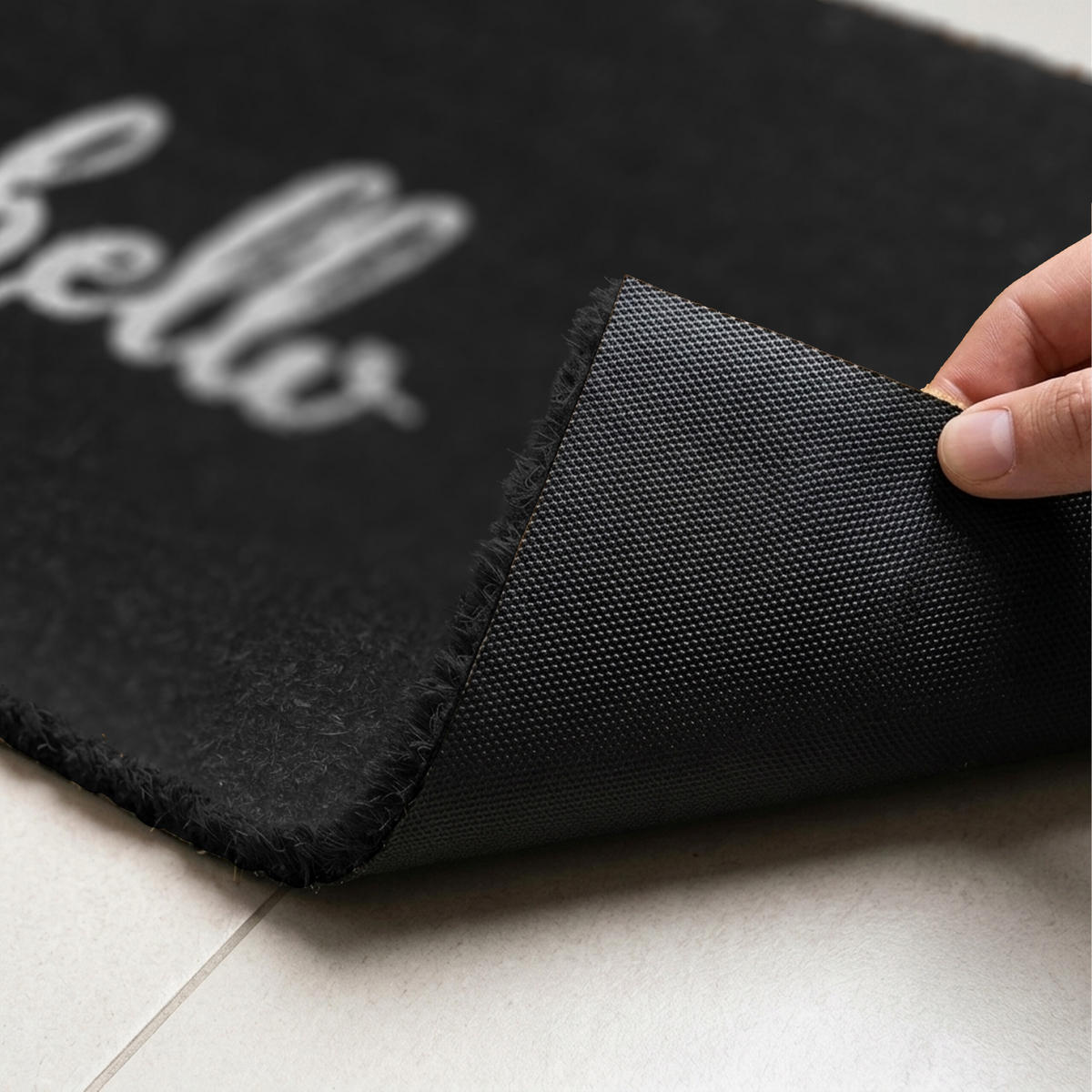 ROHOŽ - čierna, textil/plast (60/40cm) - Relaxdays
