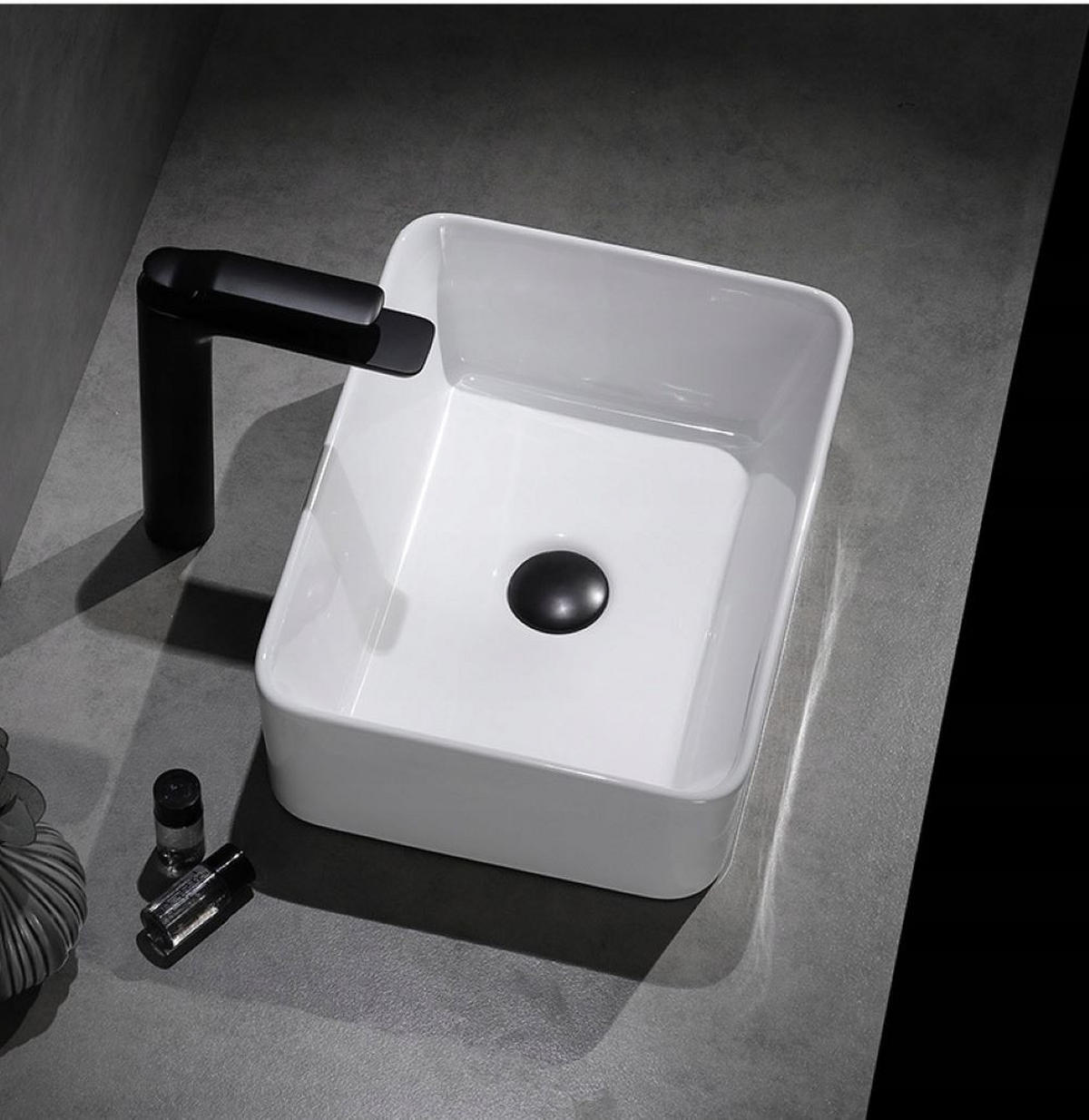 WASCHBECKEN, weiß 49/38/14 cm - Weiß, Keramik (49/14/38cm) - Rebiko