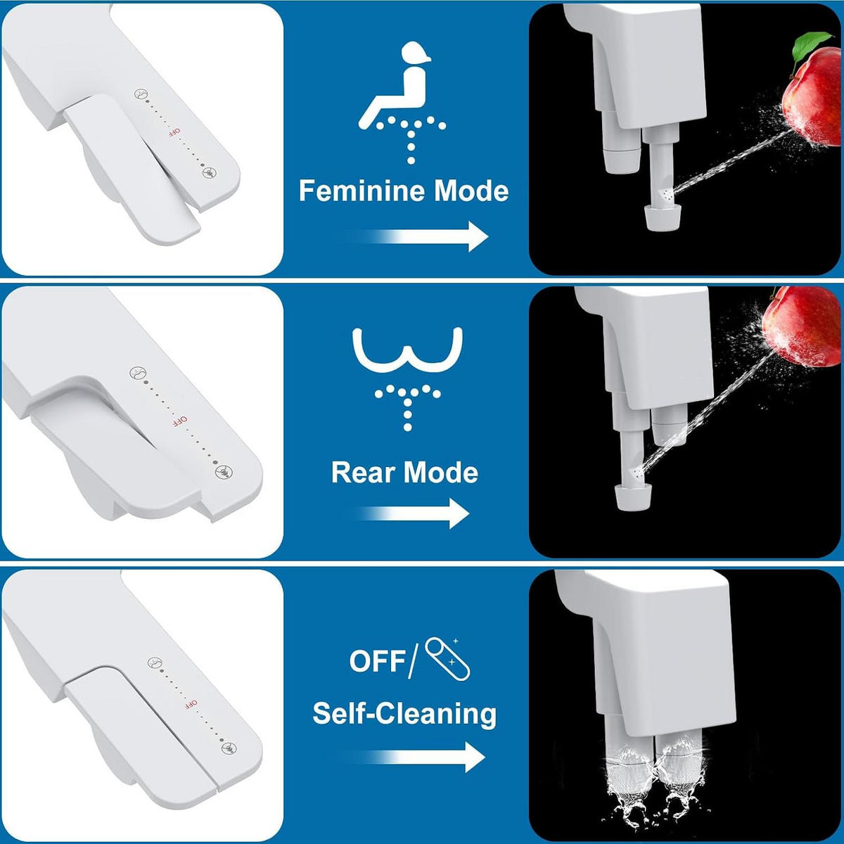WC-BIDET-AUFSATZ, weiß,36/8.5/18.5CM - Weiß, Kunststoff (8.5/18.5/36cm)