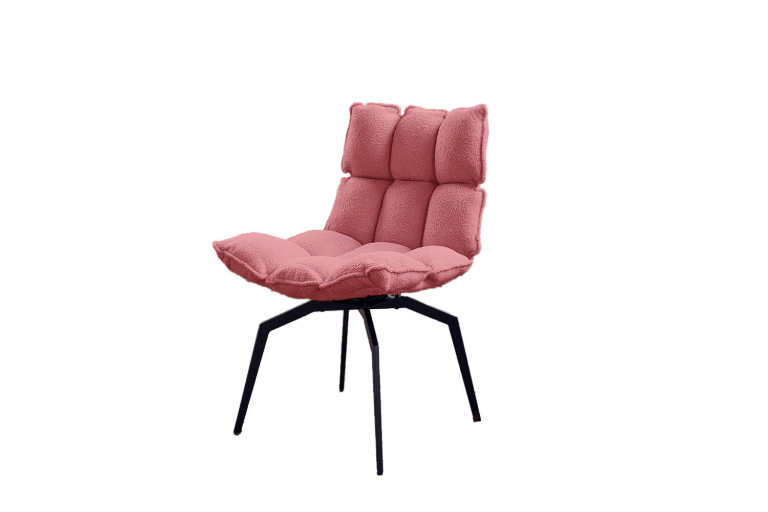 ESSZIMMERSTUHL BARO Pink Webstoff - Pink/Schwarz, Kunststoff/Textil (54/86/65cm) - KAWOLA